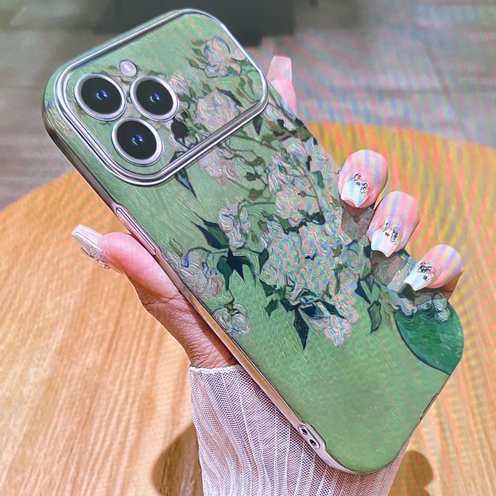 Green Floral Protective Phone Case - Unbranded